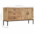 thumbnail image 4 of vidaXL Sideboard 140x35x75 cm Solid Mango Wood 2 Internal Shelves, 4 of 5