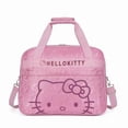 thumbnail image 3 of Bolso de mano negro de Hello Kitty de Sanrio, bolso de viaje de corta distancia con dibujos animados KT, bolso cruzado de gran capacidad, bolso grande para gimnasio para mujer, 3 of 5