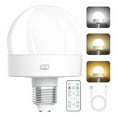 thumbnail image 5 of Rechargeable Battery Operated Light Bulbs, 300LM E26 Screw in Light Bulb for Lamps with Remote Control Dimmable&, 5 of 5