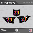 thumbnail image 3 of Kalair GFX Graphics Kit for Kawasaki KX100 (2014-2021) Fh Series, 3 of 5