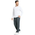 thumbnail image 5 of Tyhengta Mens Pants Athletic Open Bottom Running Pants Mesh Mens Sweatpants with Pockets Gray 2XL, 5 of 9