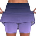 thumbnail image 2 of OSFVNOXV Workout Shorts Biker Skort Medium Waist Gradient Color Gym Sports Fitness Athletic Bottom with Pockets Mothers Birthday Gifts ,S-4XL, 2 of 7