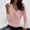 Pink, variant on Ahabrexf Summer Blouses for Women, Solid Color Long Sleeve Pullover Neck Casual Sweater