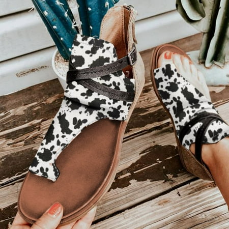 

Women Roman Style Sandals Summer Fashion Flat Shoes For Ladies Retro Flip Flops