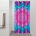 thumbnail image 2 of Pink Blue Tie Dye Flower Pattern Shower Curtain 36"x72" ,Bathroom Decorative Shower Curtains Set with 12 Hooks,Modern Waterproof Washable Shower Curtain, 2 of 6