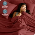 thumbnail image 5 of Bare Home Premium 1800 Collection 4-Piece Bed Sheet Set, Full, Rosewood, 5 of 11