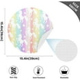 thumbnail image 4 of Coolnut Rainbow Stripe Round PVC Placemats 1 PCS, Non-Slip Heat Resistant Table Mat Kitchen Dining Table Plate Mat, 15.4inch262 Home Decor Gifts, 4 of 7