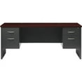 thumbnail image 6 of Lorell, LLR79158, Mahogany Laminate Comm. Steel Double-pedestal Credenza, 1 Each, 6 of 7