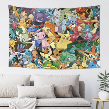 Pokemon Tapestry 60 X 40 inch Tapestries living room bedroom wall cloth photograph background wall bedside art Tapestries for student dormitories
