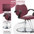 thumbnail image 6 of CL.HPAHKL Barber Chair Hair Salon Chair, Heavy Duty Hydraulic Pump Shampoo Chair, 360° Rotation, Height Adjustable Hair Stylist Chair, Burgundy, 6 of 7