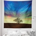 thumbnail image 1 of Tree Tapestry, Only Tree in Field Under Colorful Surreal Dramatic Sky Springtime Art, Fabric Wall Hanging Decor for Bedroom Living Room Dorm, 5 Sizes, Blue Lime Brown, by Ambesonne, 1 of 1