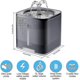 thumbnail image 2 of Cat Dog Water Fountain With Water Level Window Super Quiet European Standard (gray ), 2 of 4