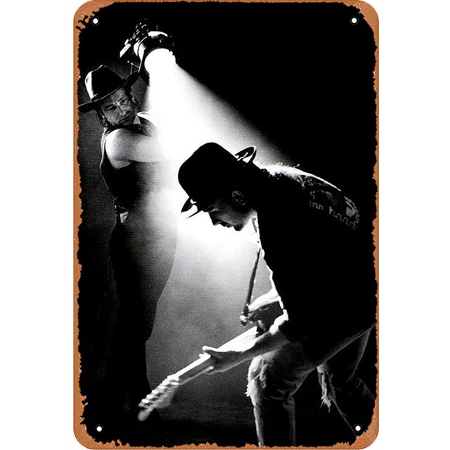 Hojalata Rectangular 30*40cm Plano Serie Musical Banda U2 (1)