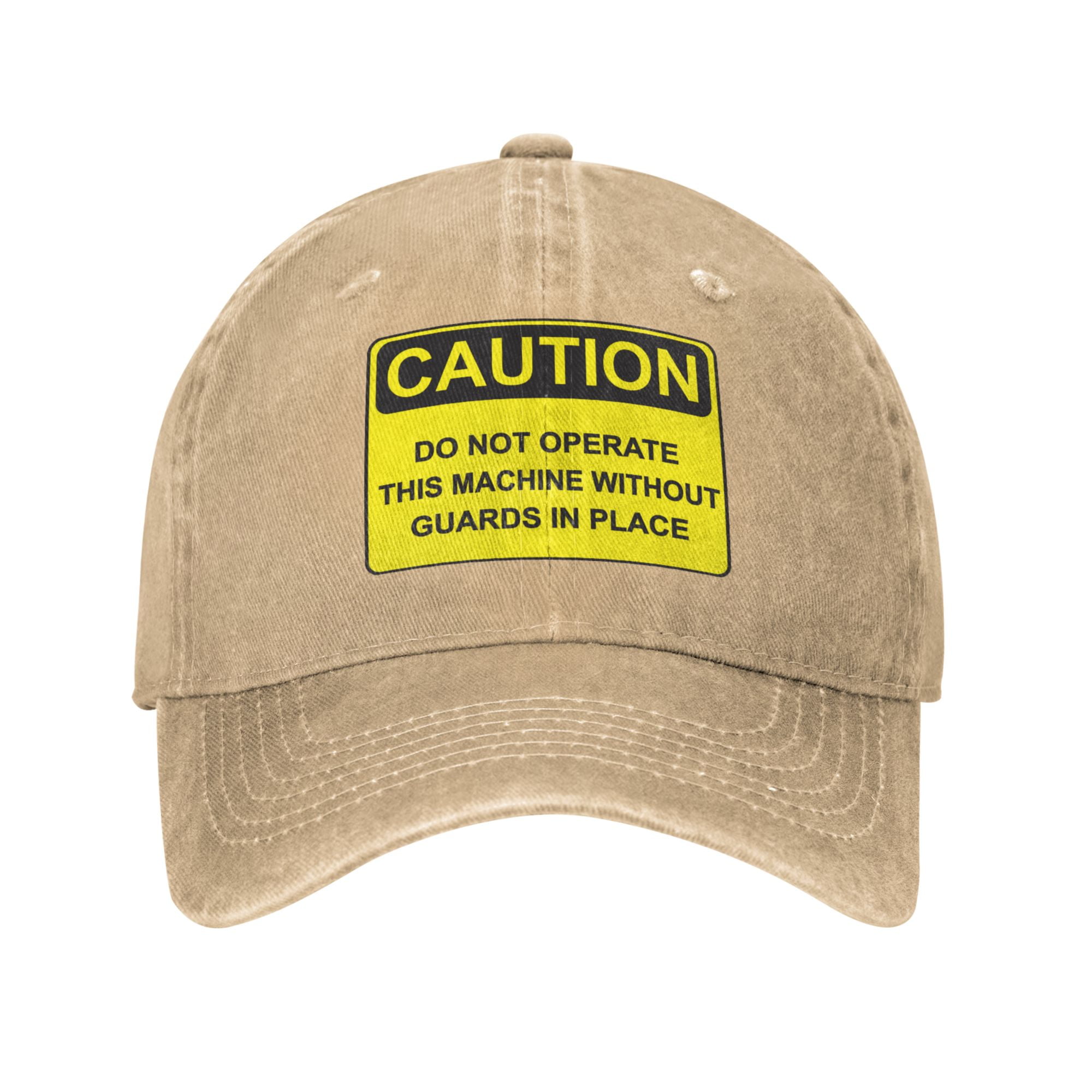 DouZhe Adjustable Washed Cotton Baseball Cap - Danger Warning Prints ...