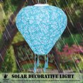 thumbnail image 3 of Linterna Solar Al Aire Libre Linterna Artesanía en forma de melocotón Lámpara de bricolaje Colgante colorido Nylon (hueco) Verde, 3 of 7