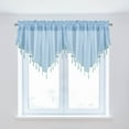 thumbnail image 6 of 2Pc Curtains 2Pc Solid Color Finished Curtain Curtain Drapery 51X24 Bedroom Home Decor Triangle Curtain Curtain Screen Kitchen Short Curtain Curtain, 6 of 9