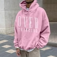thumbnail image 2 of Lilgiuy Men's Hoodie Letter Printed Pullover Long-sleeved Top Hooded Sweatshirts for Photoshoot, 2 of 5