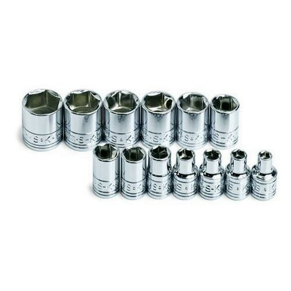 SK Hand Tool 1313 13-Piece 1/4 in. Drive 6-Point Standard Metric Socket Set