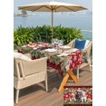 thumbnail image 4 of Outdoor Tablecloth with Umbrella Hole and Zipper, Christmas Dog Rectangle Table Cloth 52x70 Inch Waterproof Tablecloth, Winter Xmas Gingerbread Snowflakes Red Picnic Table Cover for Patio Camping, 4 of 7