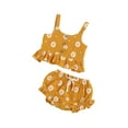 thumbnail image 2 of Kiapeise Toddler Girls Daisy Print Sleeveless Vest Bloomer Shorts Summer Set, 2 of 9