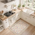 thumbnail image 2 of Toyoso 2x3 Traditional French Country Area Rug - Vintage Rose Floral Silicone Mat, 0.25" Low Pile Machine Washable Indoor Rug, Non-Slip Stain Resistant Bloom Pattern Accent Rug for Entryway, 2 of 9