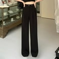 thumbnail image 2 of Taqqpue Wide Leg Pants for Women Casual Solid Color High Waisted Straight Leg Pants Loose Fit Dress Pants with Pockets, 2 of 2
