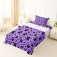 thumbnail image 5 of Homewish Lovely Dog Paws Twin Sheets,Cartoon Animal Bedding,Purple,3-Piece,1 Fitted Sheet and 1 Pillowcase, 5 of 6