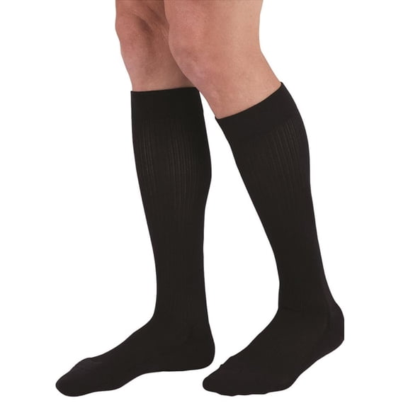 Duomed Relax 15-20 mmHg Calf High Compression Socks-Large-Black-Closed Toe