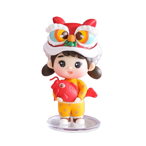 Cute Cartoon Tiger Resin Animal Decoration Figurine Statue 2022 Chinese Mascot Zodiac Ornaments New Year Home Desktop Car Decor