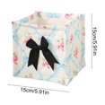 thumbnail image 2 of 1 Pcs Square Desktop Cosmetic Storage Basket, Multi-Functional Small Organizer Container, 6x6x6in Neat Storage Bin for Vanity Bedroom Countertop Sundry Classification, 2 of 7