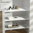 thumbnail image 2 of pitrice Wardrobe Closet Organizer Adjustable Storage Shelf Space-Saving Rack Cupboard Kitchen Rack Extendable Punch-free Cabinet Stand Holder Type 1, 2 of 9