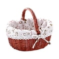 thumbnail image 2 of Tong Handwoven Picnic For Outdoor Dining Natural Food Storage Container With Handle, 2 of 5