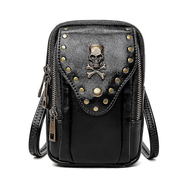 Mini mochila para mujer con forma de calavera estilo punk #39;s Kaili Sencillez