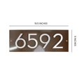thumbnail image 5 of Floating Modern 4" Number Horizontal Address Plaque (4 characters) - Roman Bronze/Brushed Aluminum, 5 of 5