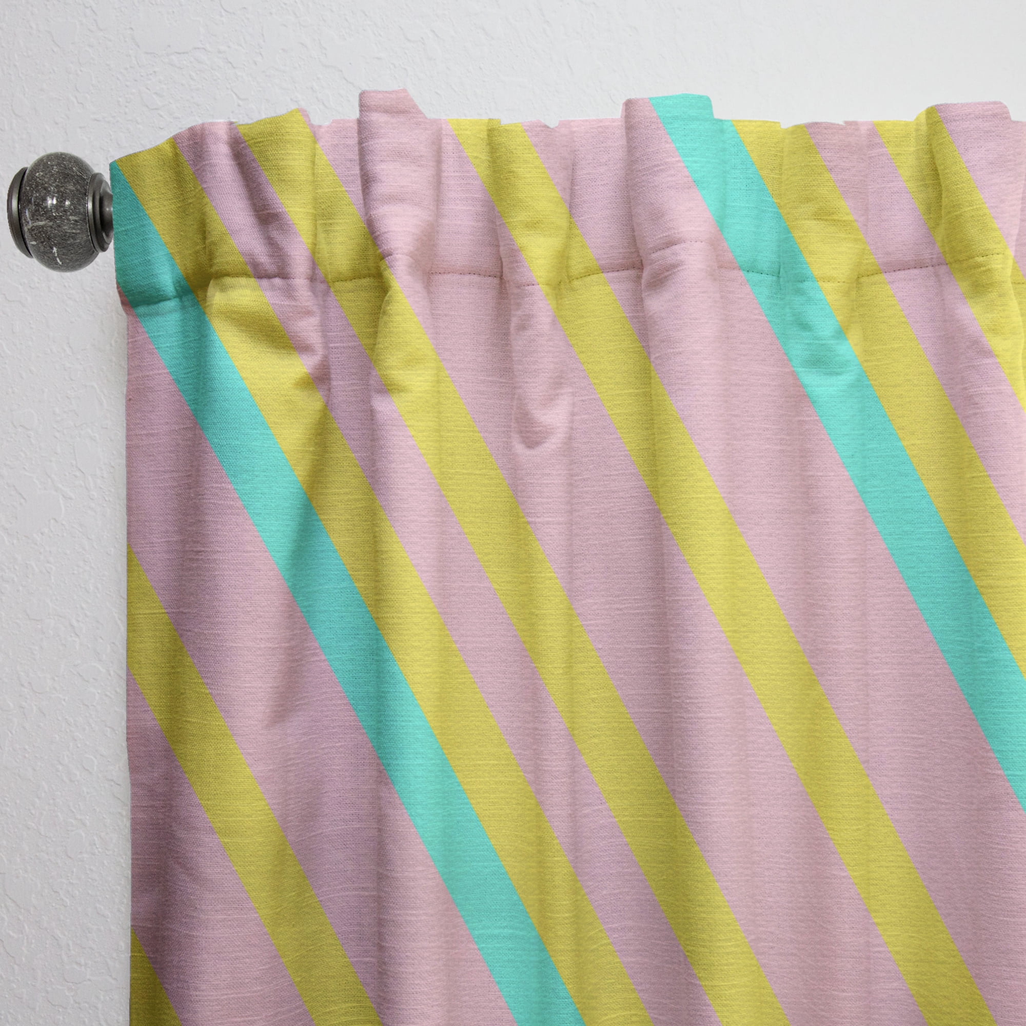 Designart 'Memphis Neon Retro Pattern' Mid-Century Modern Curtain Panel