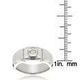 thumbnail image 3 of 14K Designer Unique Mens Natural 0.5 Ctw Diamond Wedding Ring (White Gold Size 6), 3 of 3
