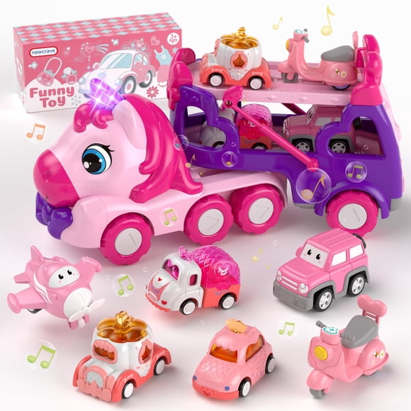 Set de juguetes Newcrave 7 en 1 para camión con luz y música para niñas