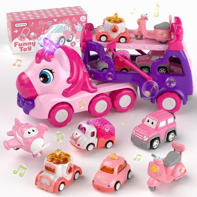 Set de juguetes Newcrave 7 en 1 para camión con luz y música para niñas