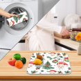 thumbnail image 4 of Ryvnso Vintage Santa Claus Trees Dish Drying Mat for Kitchen Countertop 18x24 Large Dish Pad Drainer Rack Dish Sink Mats, 4 of 7