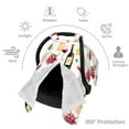 thumbnail image 3 of Car Seat Cover Baby - Wine Print No.J935 Breathable Infant Car Seat Cover for Baby Carseat, Lightweight Comfort Baby Essentials Must Haves Newborn Stuff for Girl Boy, 3 of 7