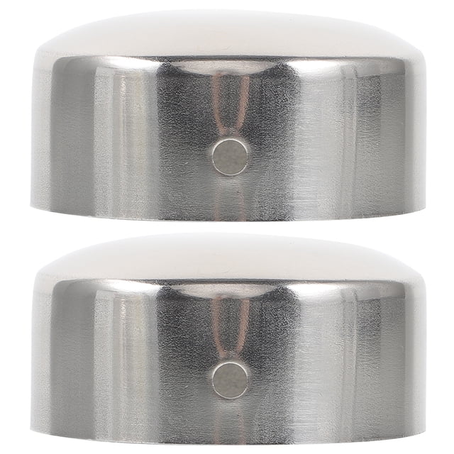 SHISUYAN 2 Pcs Embouts de Main Courante Bouchons Ronds en Acier Inoxydable pour Tubulure Ronde