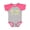 Baseball Heather and Hot Pink, variant on Grunge Baby-saurus T-rex Boys or Girls Baby Bodysuit