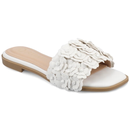 Journee Women's Azalea Embellished Square Toe Floral Flat