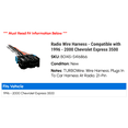thumbnail image 2 of Radio Wire Harness - Compatible with 1996 - 2000 Chevy Express 3500 1997 1998 1999, 2 of 2