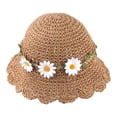 thumbnail image 1 of Sombrero de paja para niños, sombrero de playa de verano, sombreros de playa de ala ancha transpirables para senderismo, Naranja, 1 of 6
