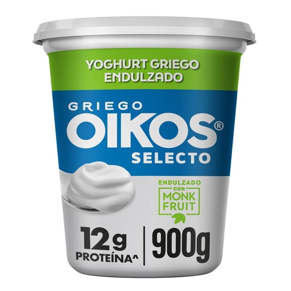Yogurt Griego Oikos Selecto Endulzado 11g de Proteína Monk Fruit 900g