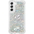 thumbnail image 2 of Phone Case for Samsung Galaxy S23 Plus,Shockproof Clear Quicksand Glitter Flowing Liquid with Bling Diamond Ring Stand,Cute Women Girls Case for Galaxy S23 Plus 6.6'' LS-Silver, 2 of 7