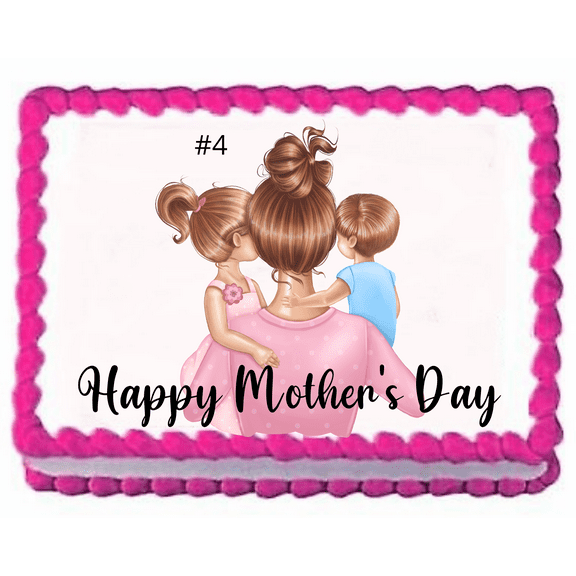 Mother's Day Image Edible Cake Topper Frosting Sheet Photo Icing Cake Decoration