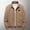 Khaki, variant on KeShDi Raincoat Men Casual Fashion Corduroy Stand Collar Zipper Long Sleeve Warm Jacket Army Green 3X