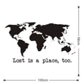 thumbnail image 2 of IFANLANDOR 1Set World Map Wall Decal PVC Waterproof Map Poster Wall Decor for Living Room, 2 of 8